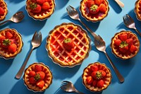 Pies strawberry fruit spoon.