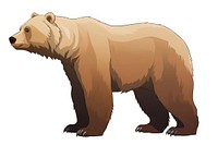 Bear wildlife standing cartoon.