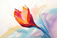 Tulip abstract painting pattern.