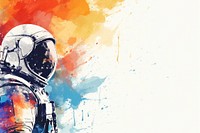Astronaut abstract painting helmet.