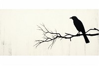 A crow silhouette animal black.