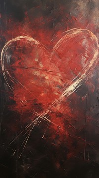 Acrylic paint of love heart backgrounds creativity.