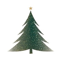 Glitter Christmas tree icon christmas shape plant.