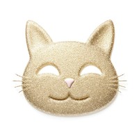 Glitter happy cat icon animal mammal shape.