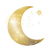 Glitter moon icon astronomy shape night.