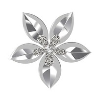 Silver flower icon jewelry diamond brooch.