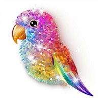 Glitter parrot icon animal bird beak.