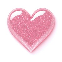 Glitter pink heart icon jewelry shape white background.