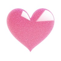Glitter pink heart icon shape white background romance.
