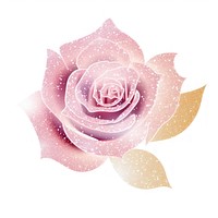 Glitter rose icon flower petal plant.