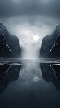 Grey tone wallpaper antarctic reflection landscape mountain.