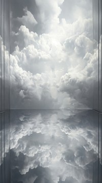 Grey tone wallpaper cloud landscape reflection nature sky.