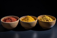 Spices bowl powder yellow.