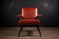Armchair furniture leather red.