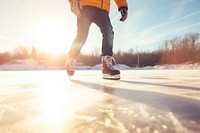 Ice skating winter sports day.