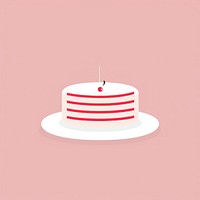 Minimal Abstract Vector illustration of a cake dessert candle food.