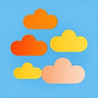 Minimal Abstract Vector illustration of a cloud backgrounds daytime yellow.