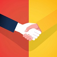 Illustration of a handshake person human agreement.