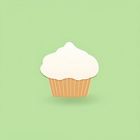 Minimal Abstract Vector illustration of a muffin cupcake dessert icing.