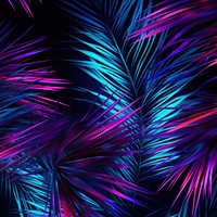 Neon palm leaves backgrounds pattern purple.