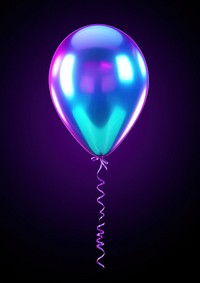 Neon party balloon light night illuminated.