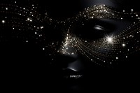 Starry mask light black night.
