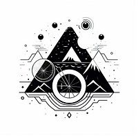 Bicycle logo line art.