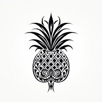 Pineapple fruit line logo.
