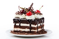 Black forest cake dessert cream food.