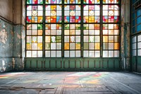 Empty old whole stained glass backgrounds wall city.