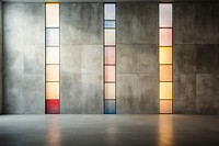 Light stained glass concrete wall architecture backgrounds.