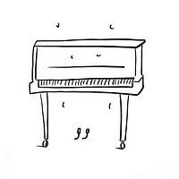 Piano keyboard sketch line.