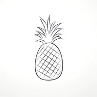 Pineapple sketch fruit line.