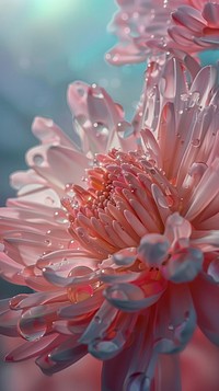 Water droplets on chrysanthemum flower chrysanths outdoors.