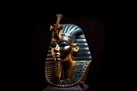 Pharaonic golden mask representation sculpture monument.