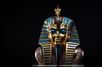 Pharaonic golden mask representation spirituality sculpture.