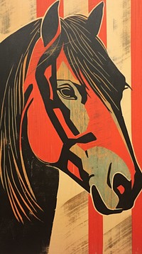 Illustration of horse painting animal mammal.