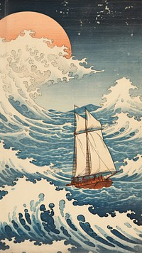 PNG Illustration of sea sailboat painting outdoors.