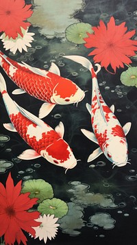 Illustration of koi fish animal nature carp.