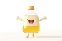 3d character bottle jumpping cartoon white background refreshment.