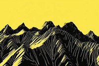 CMYK Screen printing of mountain border backgrounds landscape outdoors.