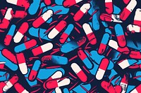 CMYK Screen printing of medicine backgrounds pattern pill.