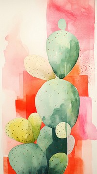 Cactus painting nature plant.