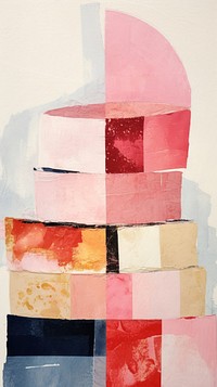 Cake collage painting palette.