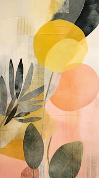 Botanical garden abstract painting pattern.