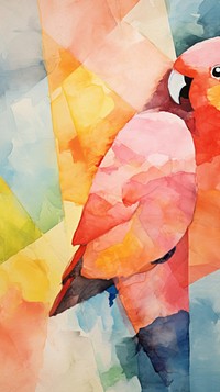Parrot abstract painting animal.