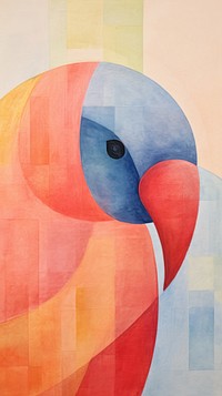 Parrot painting bird art.