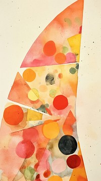 Pizza painting palette collage.
