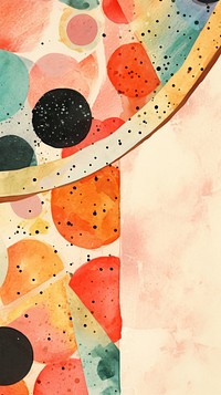 Pizza abstract painting palette.