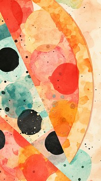 Pizza abstract painting palette.